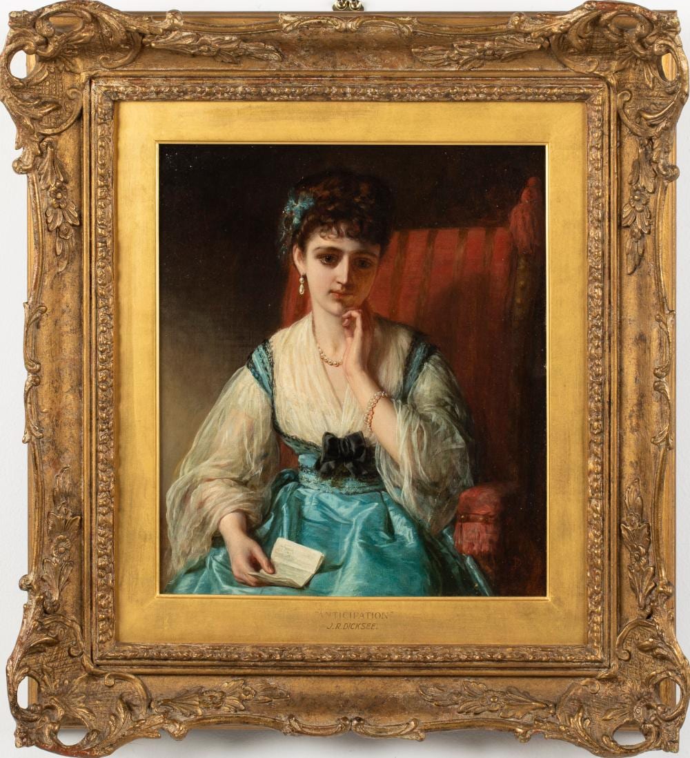 John Robert Dicksee comparable auction result: john robert dicksee anticipation oil on canvas