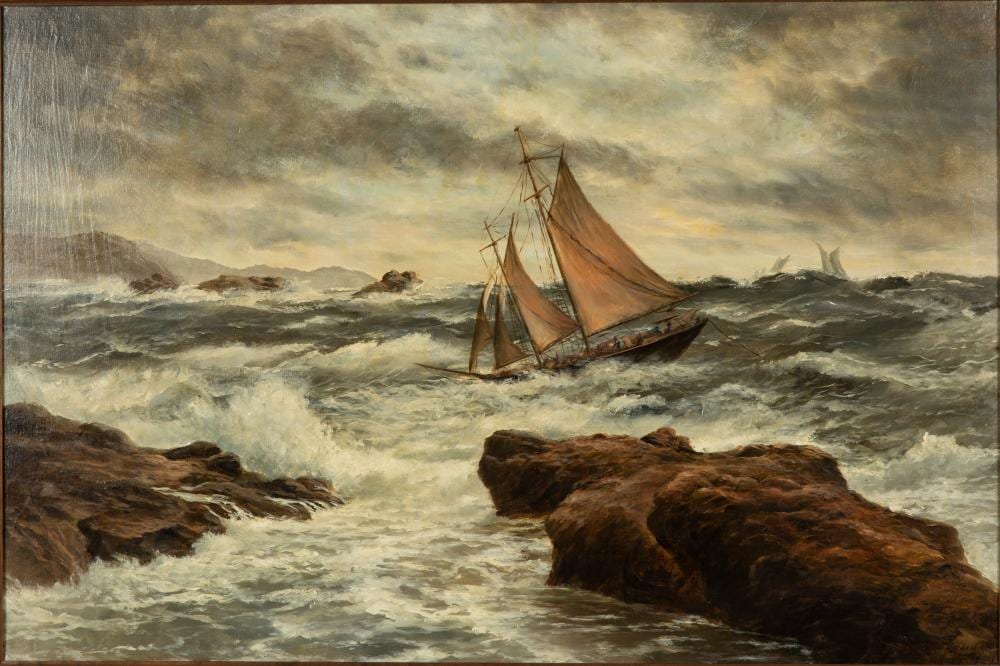 dennis lewan ye old boating fool oil on canvas · Everard Auctions and Appraisals · 2021-06-09 Dennis Lewan comparable auction result: dennis lewan ye old boating fool oil on canvas