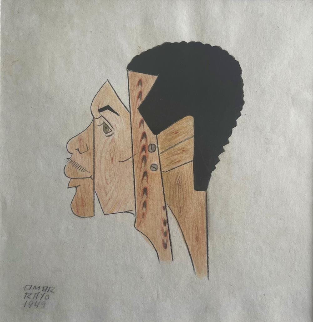 Omar Rayo (1928-2010) S/T, 1949 Técnica mixta sobre papel Medidas: 22.5 x 22.5 cm comparable sale