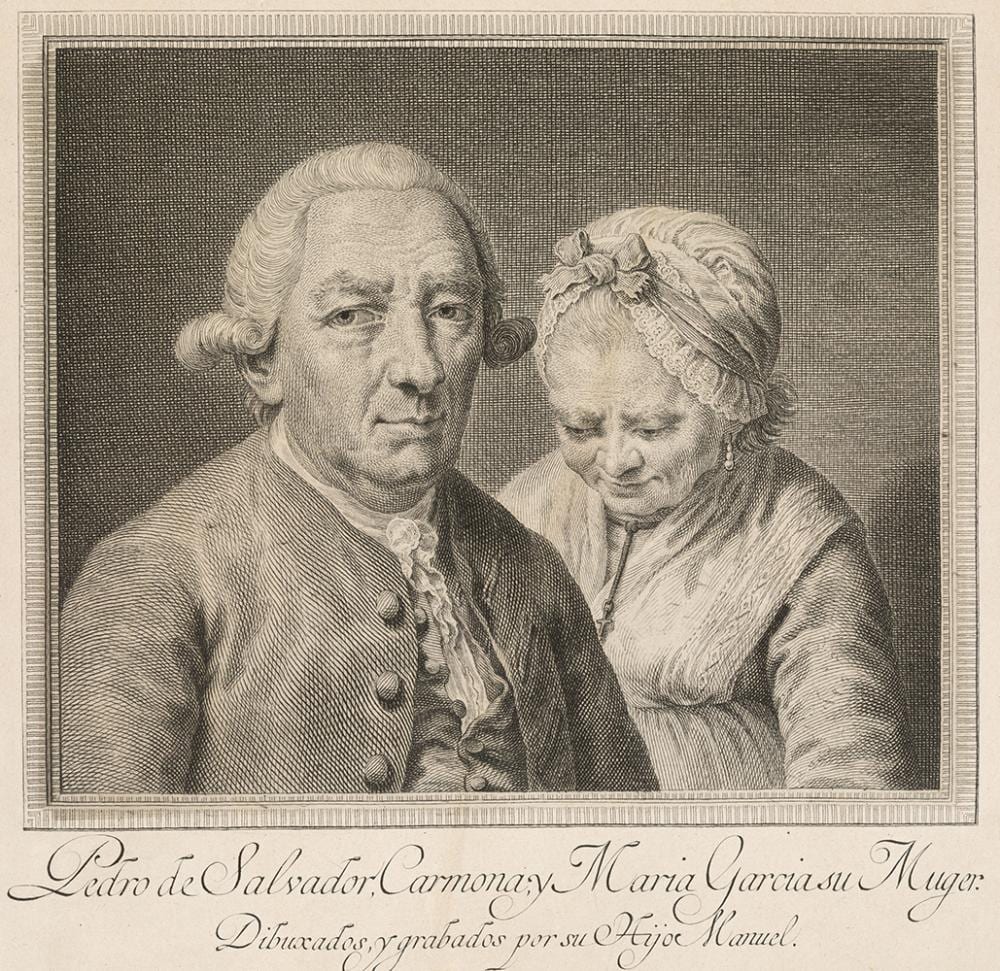 Manuel Salvador Carmona comparable auction result: manuel salvador carmona 1734 1820 pedro salvador carmona and mar a garc a 1780