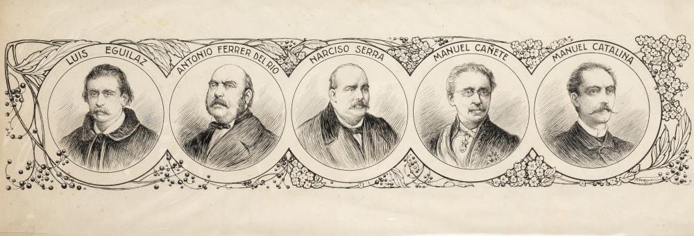 Nicanor Vazquez comparable auction result: nicanor vazquez ubach 1870 1930 luis eguilaz s table at the iberia caf