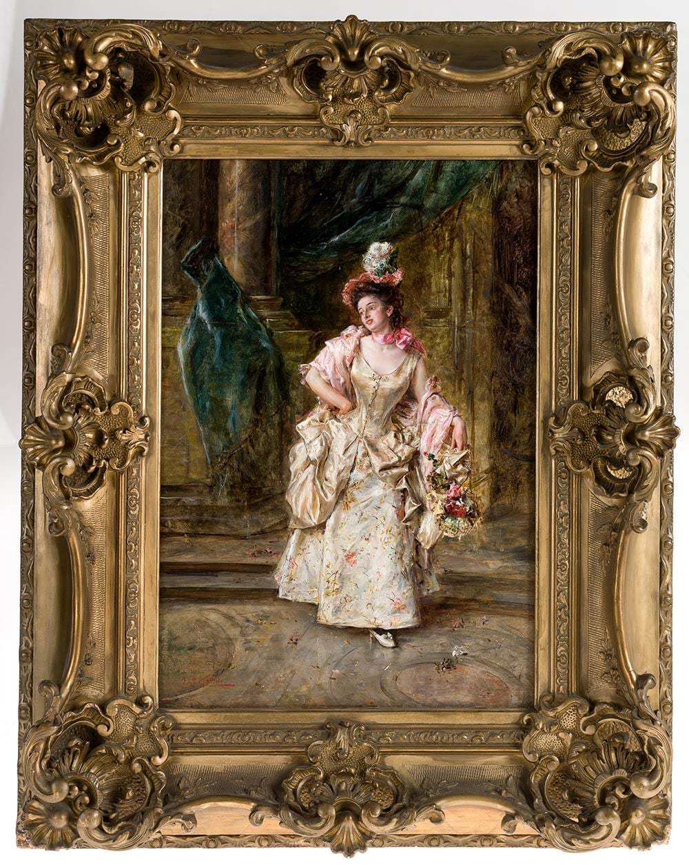 Eduardo Leon Garrido comparable auction result: eduardo leon garrido 1856 1949 lady with flower basket
