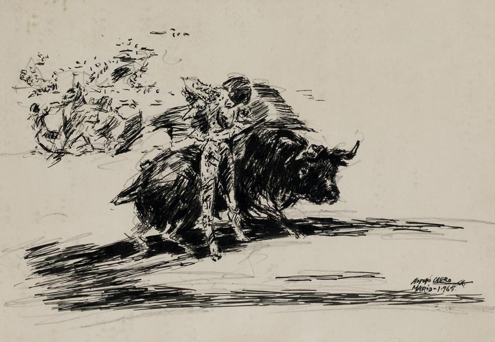Antonio Casero Sanz comparable auction result: antonio casero 1897 1973 bullfighting passes 1965