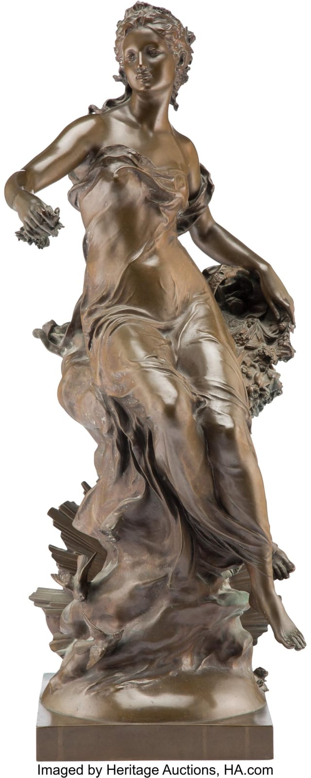 Gustave Frédéric Michel comparable auction result: gustave fr d ric michel french 1851 1924 flora patinated bronze 27 1 4 inches