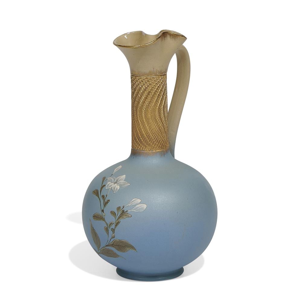 Harriet E. Wilcox comparable auction result: harriet e wilcox 1869 1943 for rookwood pottery aesthetic movement earthenware dull finish ewer with floral decoration shape num