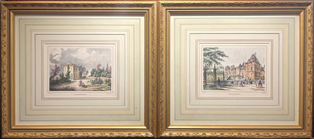 pair of 19th c h c engravings chateau de s assise chateau de carrouges · Worthington Galleries · 2021-06-13 Léon-Auguste Asselineau comparable auction result: pair of 19th c h c engravings chateau de s assise chateau de carrouges
