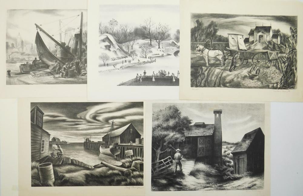 ? (1902) Carlos comparable auction result: 5 american lithographs