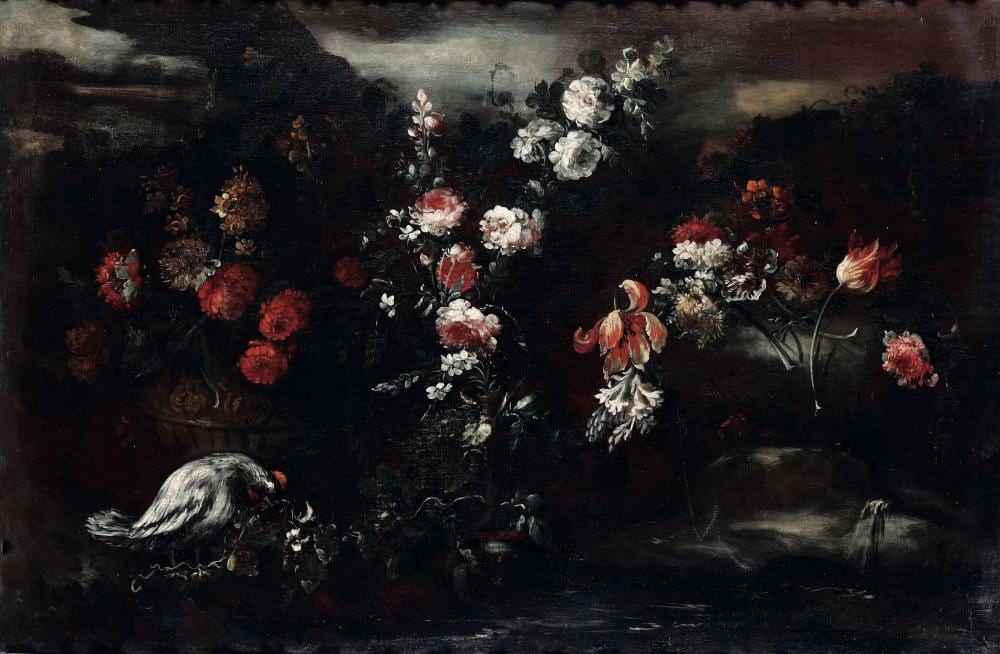 Margherita Caffi comparable auction result: margherita caffi cremona 1650 milano 1710 nature morte con vasi di fiori