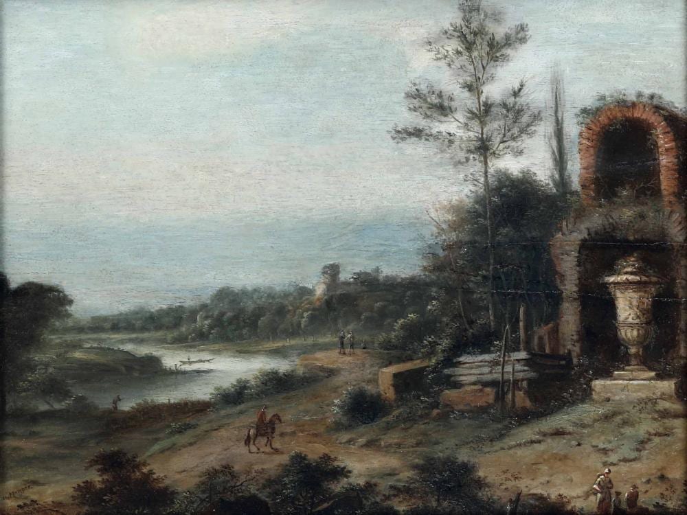 Frans de Momper comparable auction result: frans de momper anversa 1603 1660 paesaggio con rovine e figure