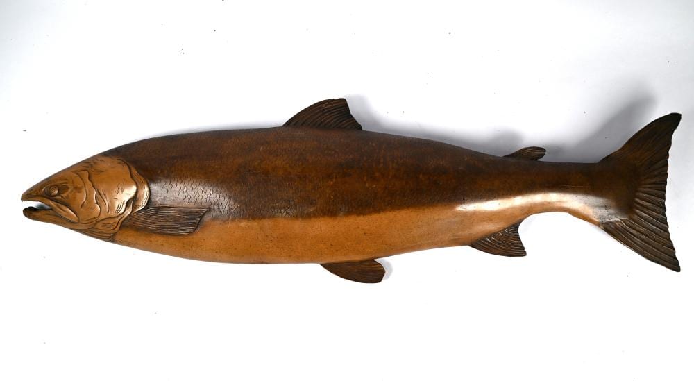 a cast resin life size salmon trophy · Andrew Smith & Son · 2021-06-09 A. Salmon comparable auction result: a cast resin life size salmon trophy