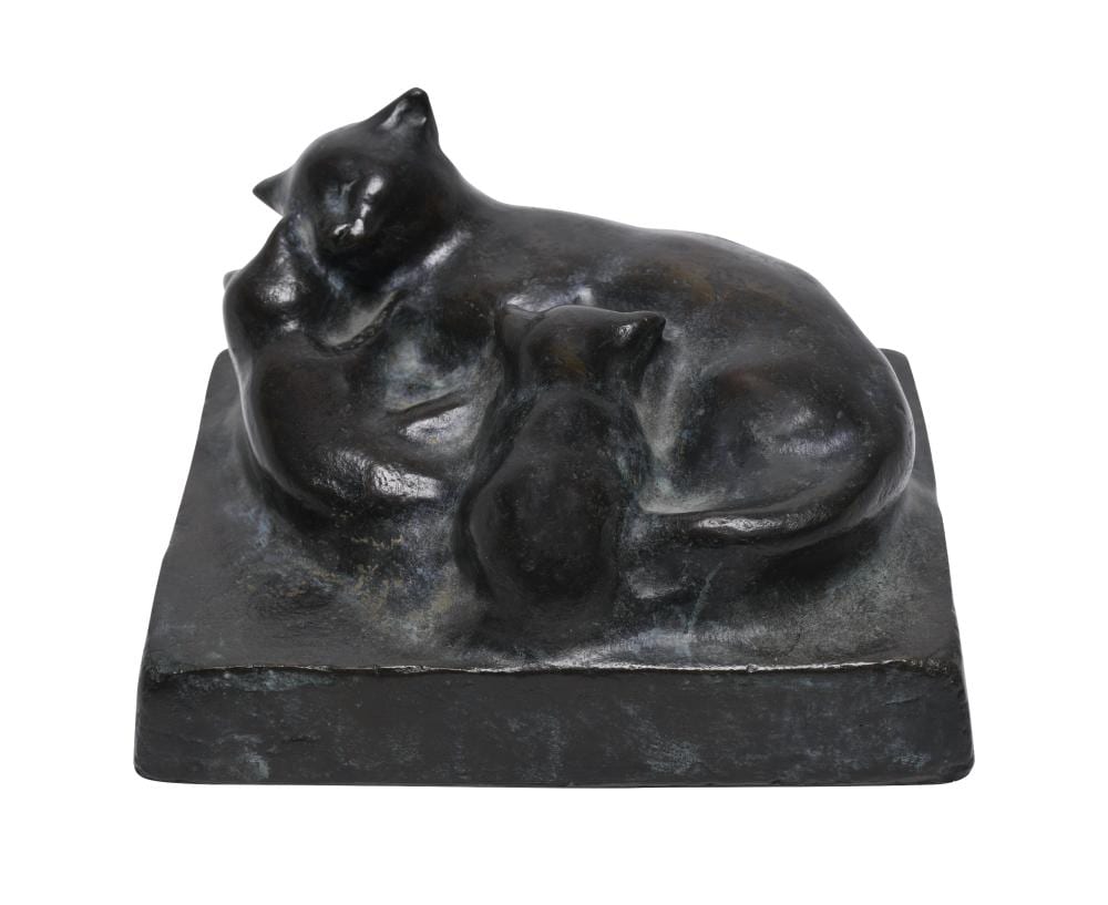 Paula Wimmer comparable auction result: katzenmutter mit ihren zwei jungen