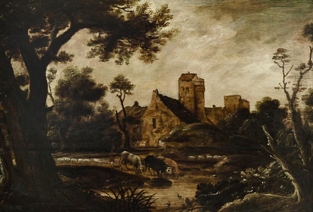 Kerstiaen de Keuninck comparable auction result: hirte mit schafen und k hen vor einem dorf