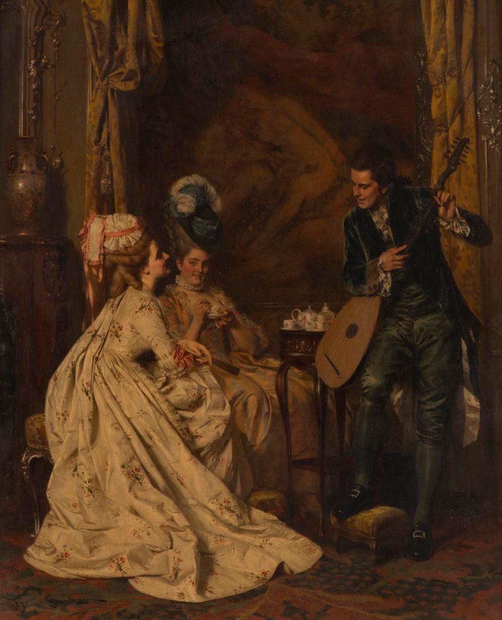 Heinrich Lossow comparable auction result: heinrich lossow 1843 1897 sc ne galante