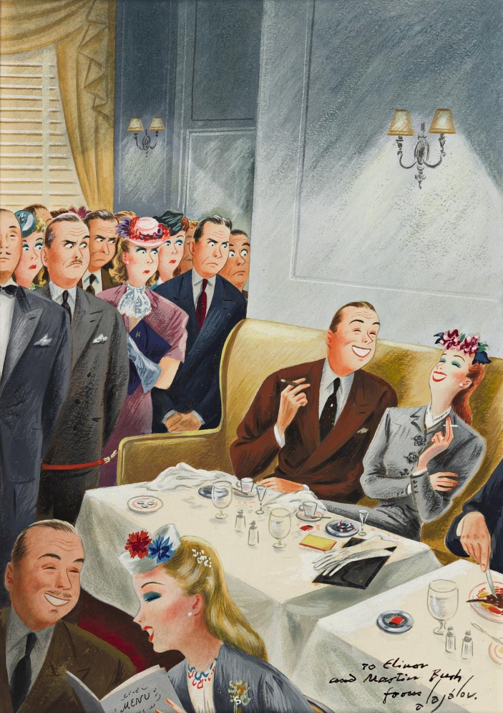 Constantin Alajalov comparable auction result: constantin alajalov 1900 1987 standing room only new yorker cover