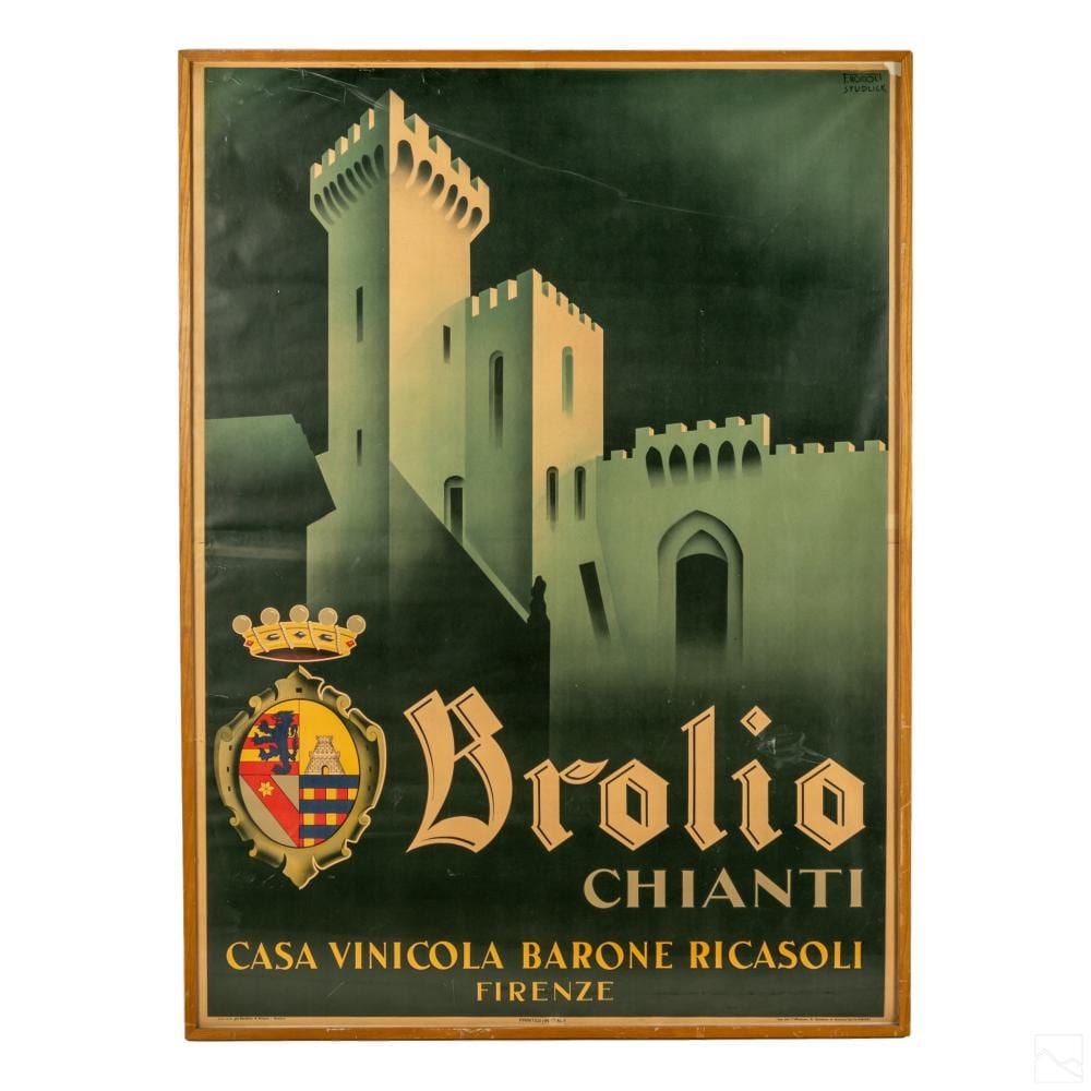 Filippo Romoli comparable auction result: filippo romoli 1901 1969 brolio chianti ad poster