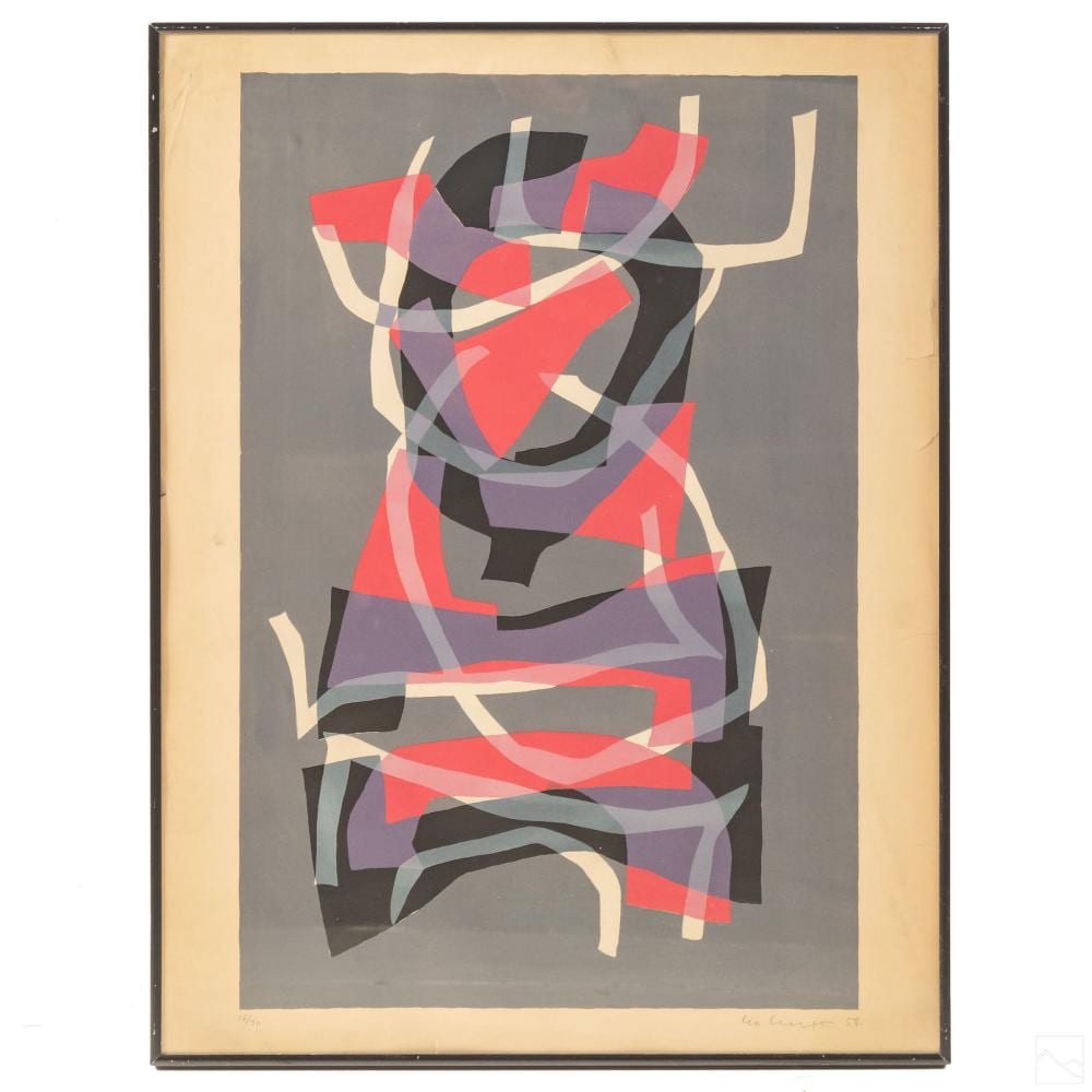Leo Leuppi comparable auction result: leo leuppi 1893 1972 abstract modern lithograph