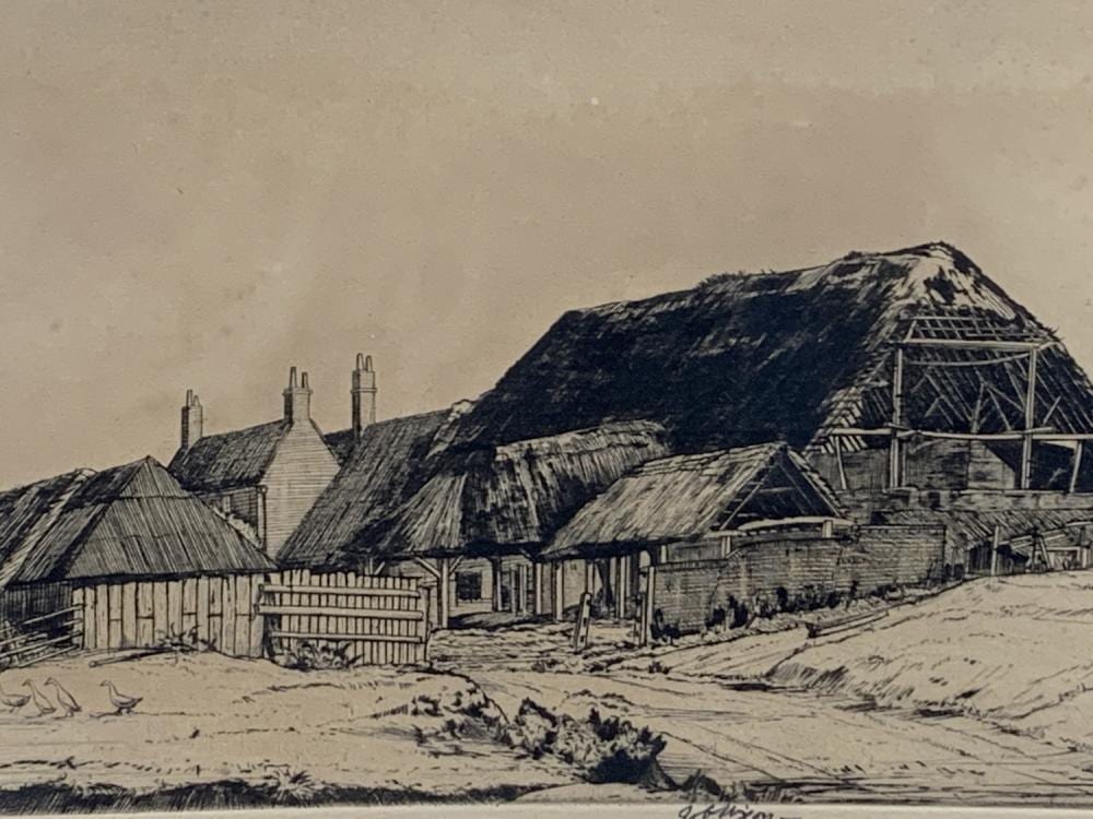 Job Nixon comparable auction result: job nixon drypoint romney farm 1926