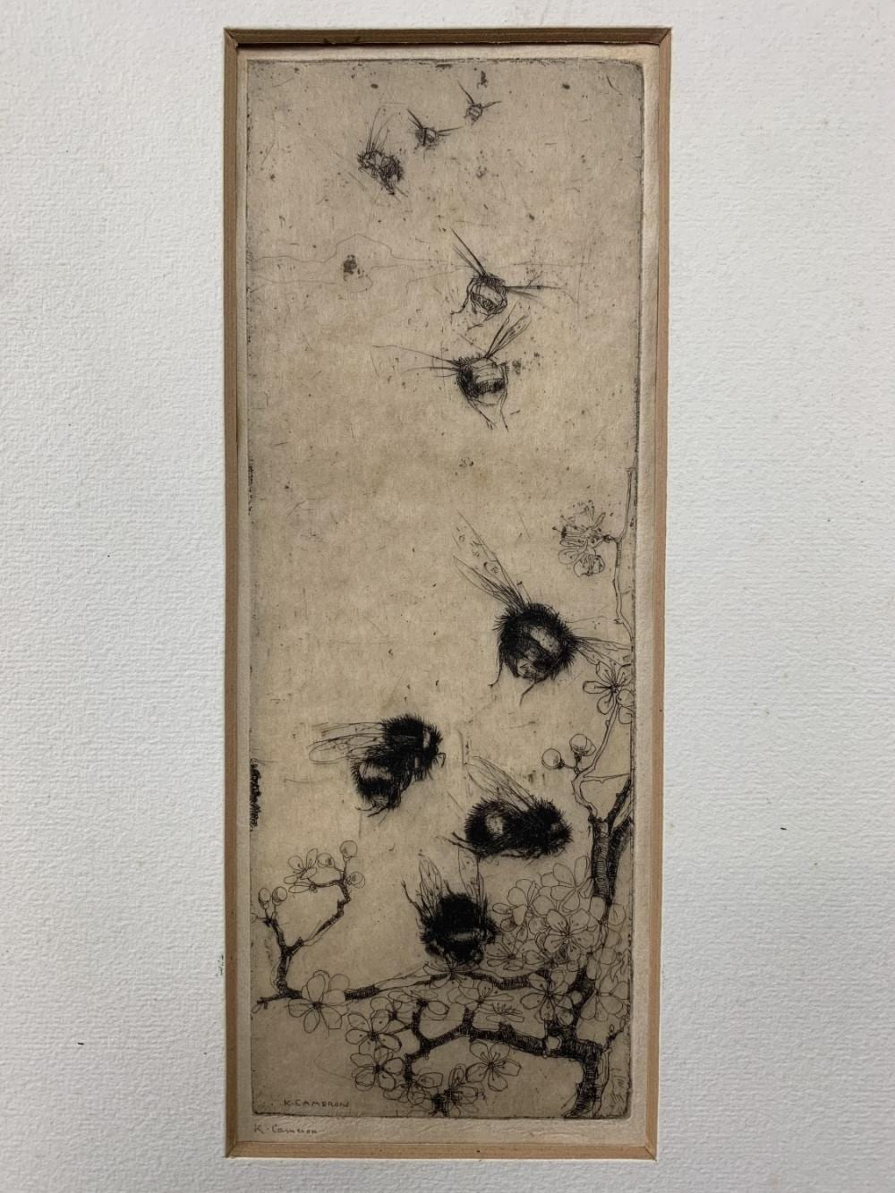 katharine cameron signed etching bumblebees · Kavanagh Auctions · 2021-06-19 Katharine Cameron comparable auction result: katharine cameron signed etching bumblebees