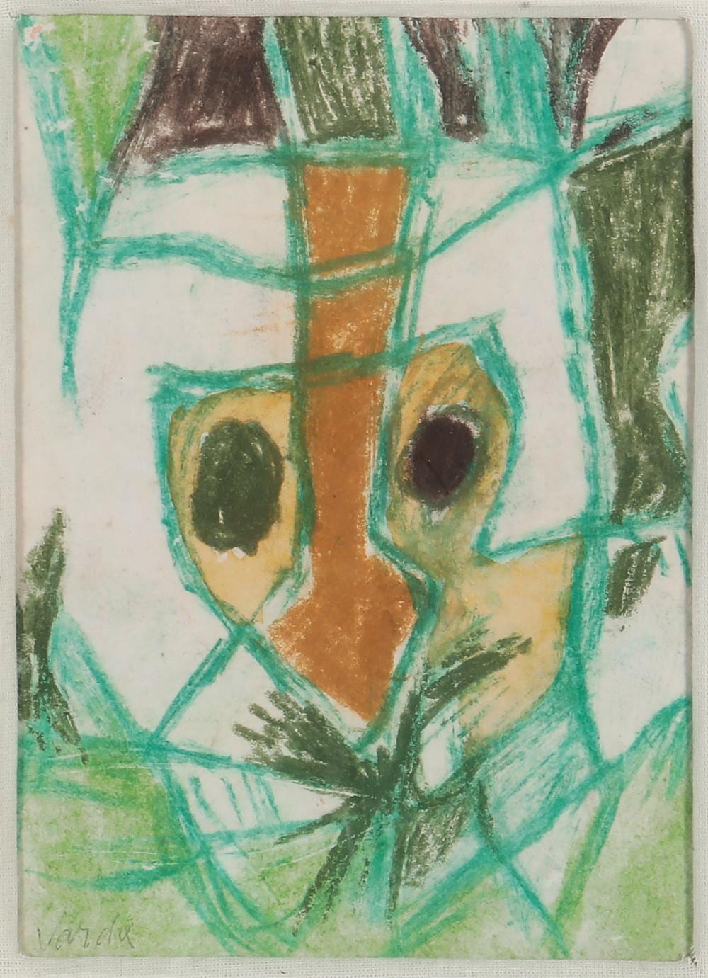 Jean Varda comparable auction result: jean varda turkish 1893 1971 portrait in the abstract lithograph in colors on wove paper 7 1 2 x 5 1 2in 19 x 14cm