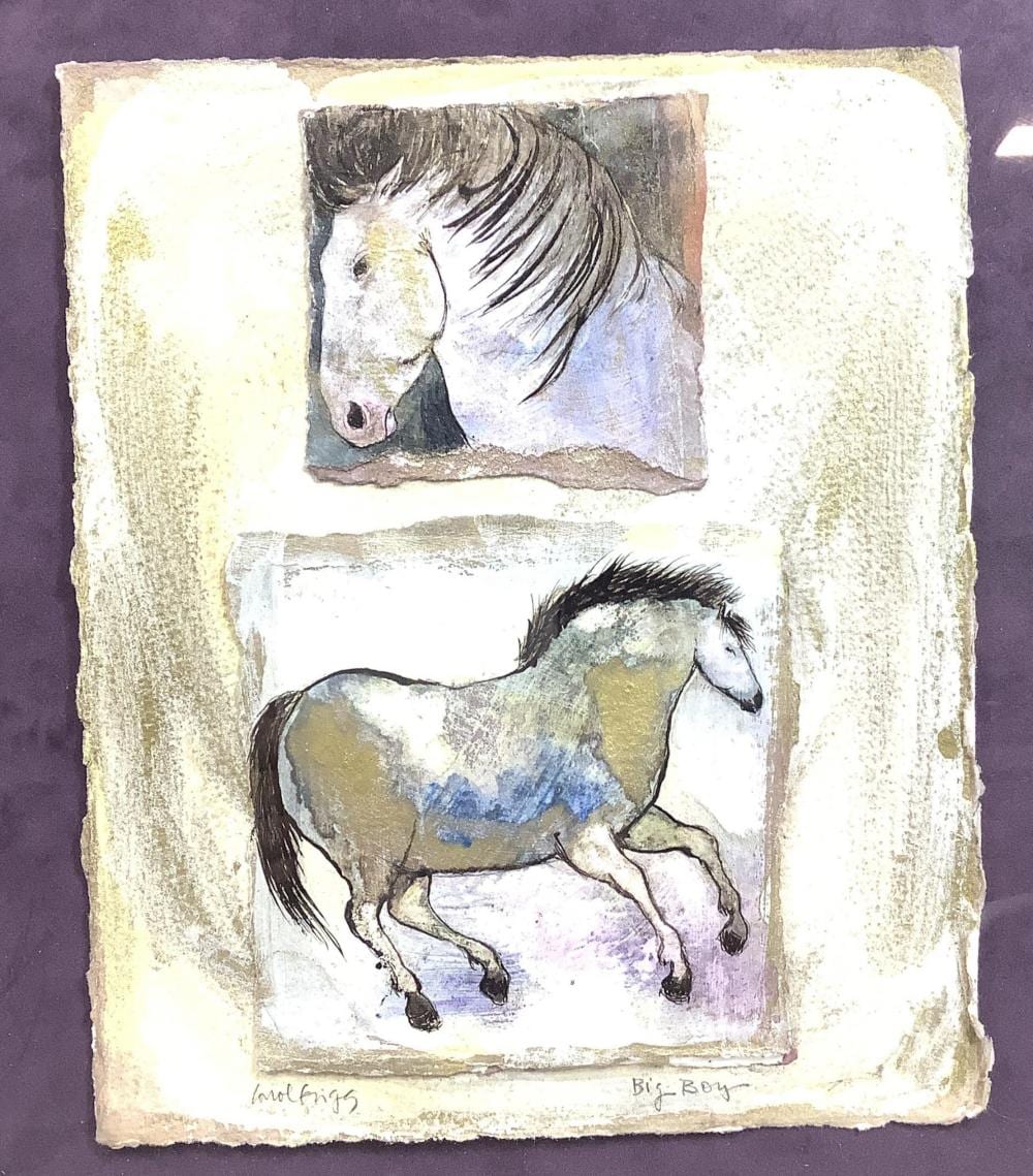Carol Griggs comparable auction result: carol griggs b 1942 big boy acrylic on board