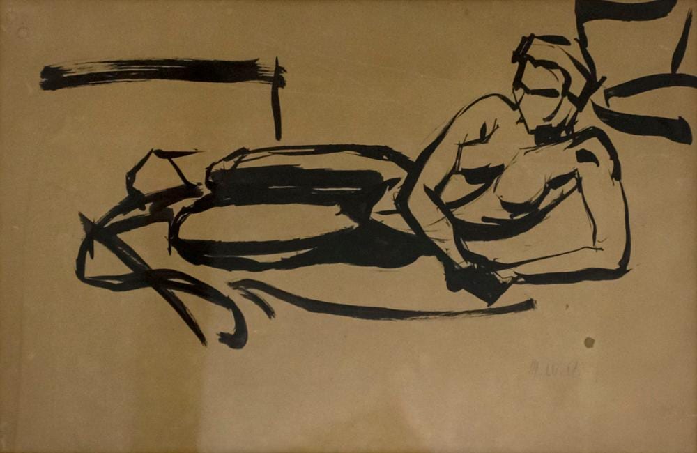 Max W. Arnold comparable auction result: max w arnold romanian 1897 1946 female nude watercolor on paper
