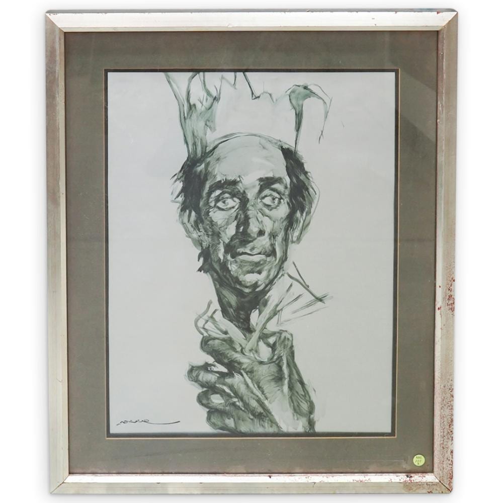 Manuel Monedero comparable auction result: manuel monedero spanish 1925 2002 ink wash painting
