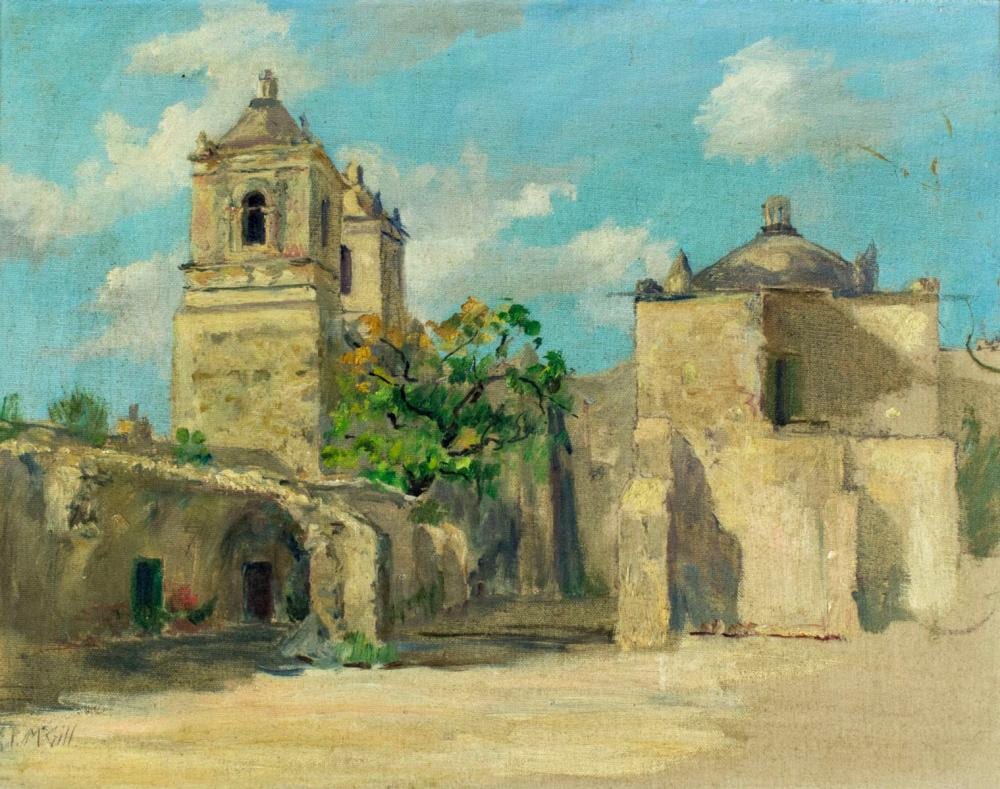 Eloise Polk McGill comparable auction result: eloise polk mcgill tx 1868 1939 oil painting antique