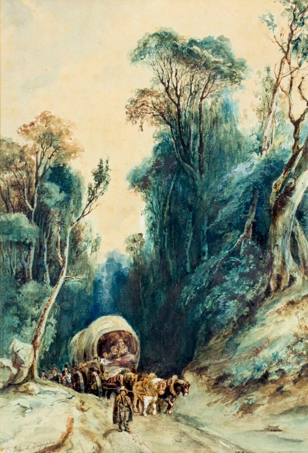 Camille Roqueplan comparable auction result: camille roqueplan french 1800 1855 watercolor painting antique