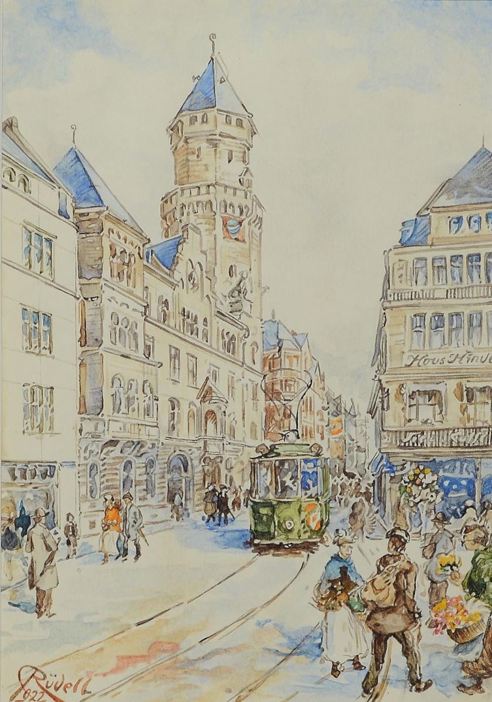 Carl Rüdell comparable auction result: carl r dell 1855 trier 1939 cologne german watercolor