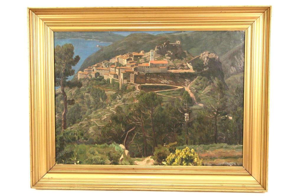 Henrik Jespersen comparable auction result: henrik jespersen italian hilltop village oil