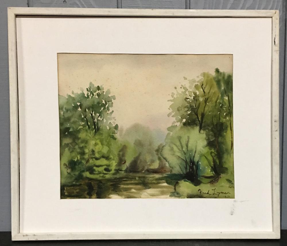 Fred Lyman comparable auction result: fred lyman watercolor landscape