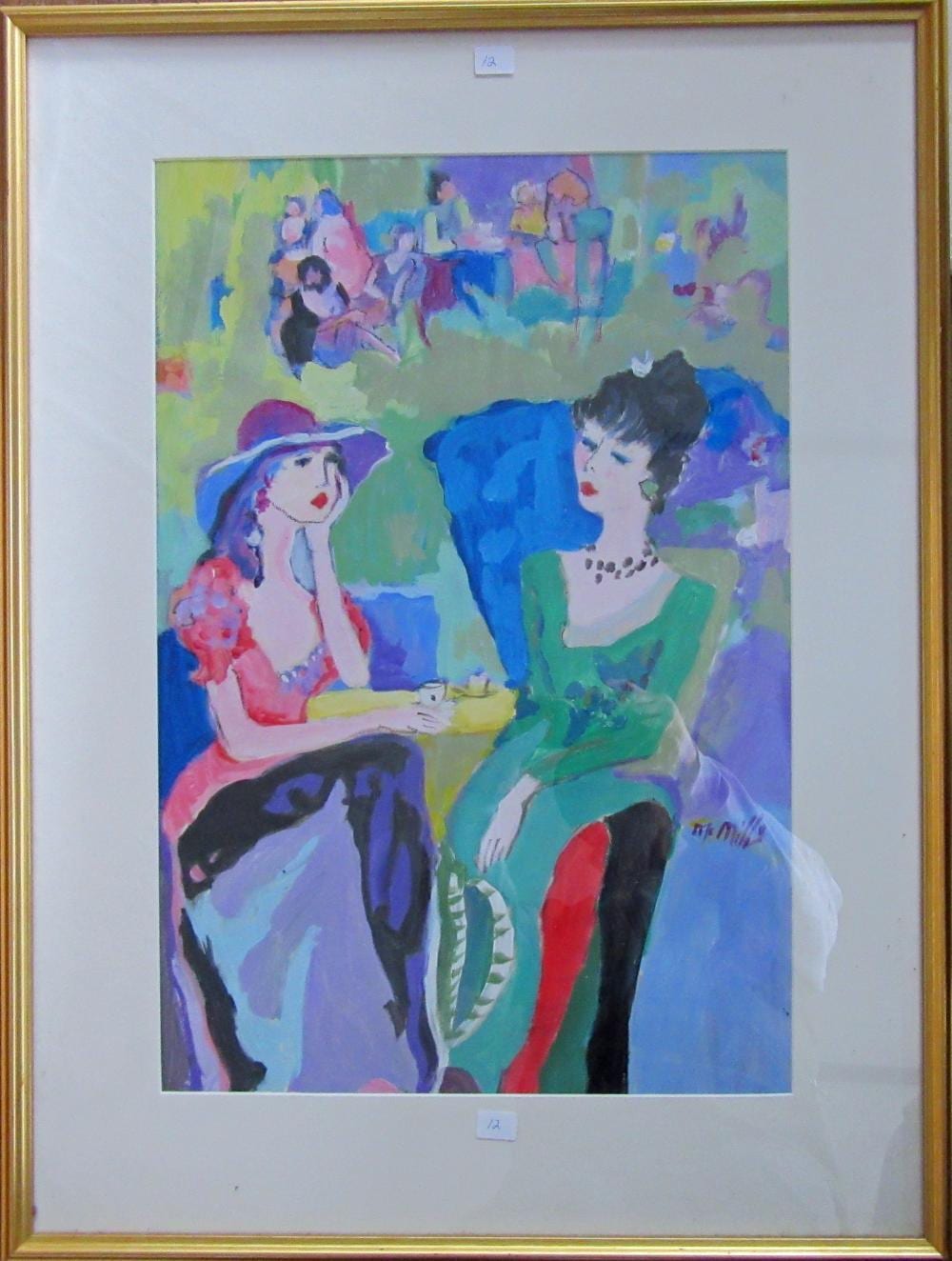 marge mills acrylic on board of two ladies drinkin · Blackwood March Auctioneers · 2021-06-30 Marge Mills comparable auction result: marge mills acrylic on board of two ladies drinkin