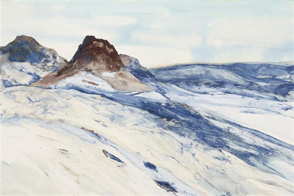 john caldwell 1942 pramnes mountains anarctica watercolour 98 x 148 cm frme 117 x 177 x 5 cm signed lower right · Lawsons · 2021-06-24 John Caldwall comparable auction result: john caldwell 1942 pramnes mountains anarctica watercolour 98 x 148 cm frme 117 x 177 x 5 cm signed lower right