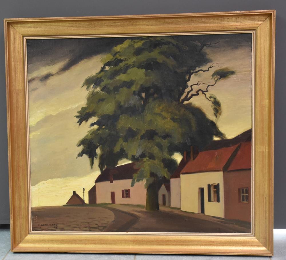 fernand gommaerts 1894 1975 rue boraine aux environs de mons huile sur toile dimensions 70 x 80 cm · MJV Soudant · 2021-06-27 Fernand Gommaerts comparable auction result: fernand gommaerts 1894 1975 rue boraine aux environs de mons huile sur toile dimensions 70 x 80 cm