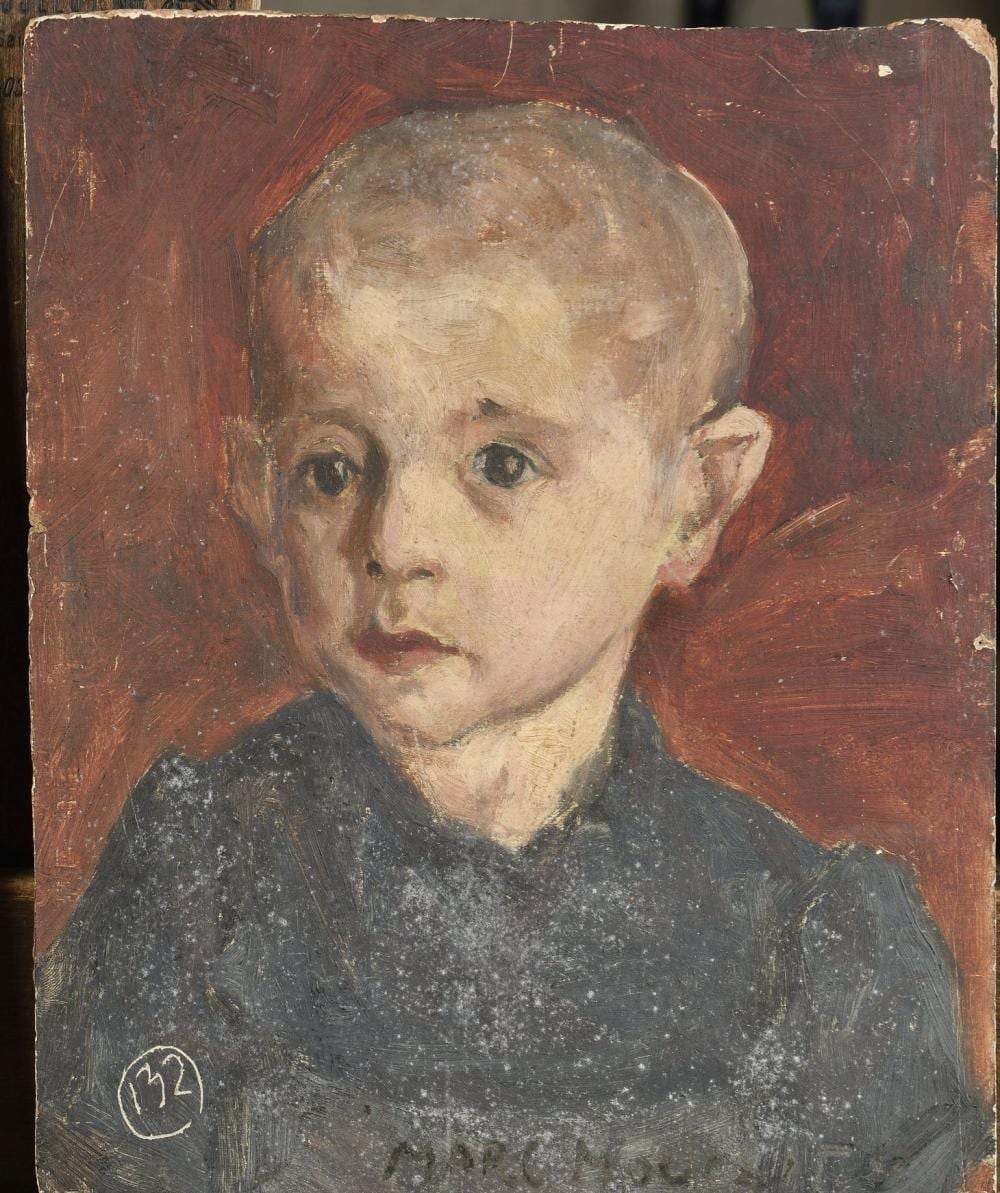 Marc Mouclier comparable auction result: marc mouclier 1866 1948 l enfant huile sur carto