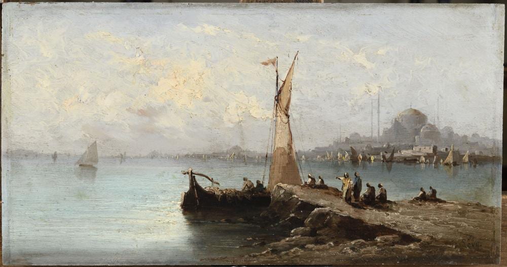 Alphonse Levy comparable auction result: alphonse levy 1843 1918 vue de constantinople h