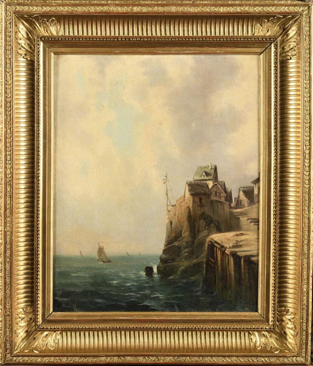Alfred Godchaux comparable auction result: alfred godchaux 1835 1895 village au bord de la
