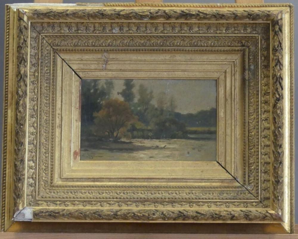 Alexandre Ségé comparable auction result: alexandre s g 1818 1885 l tang de bienneville huile sur panneau sign en bas gauche titr