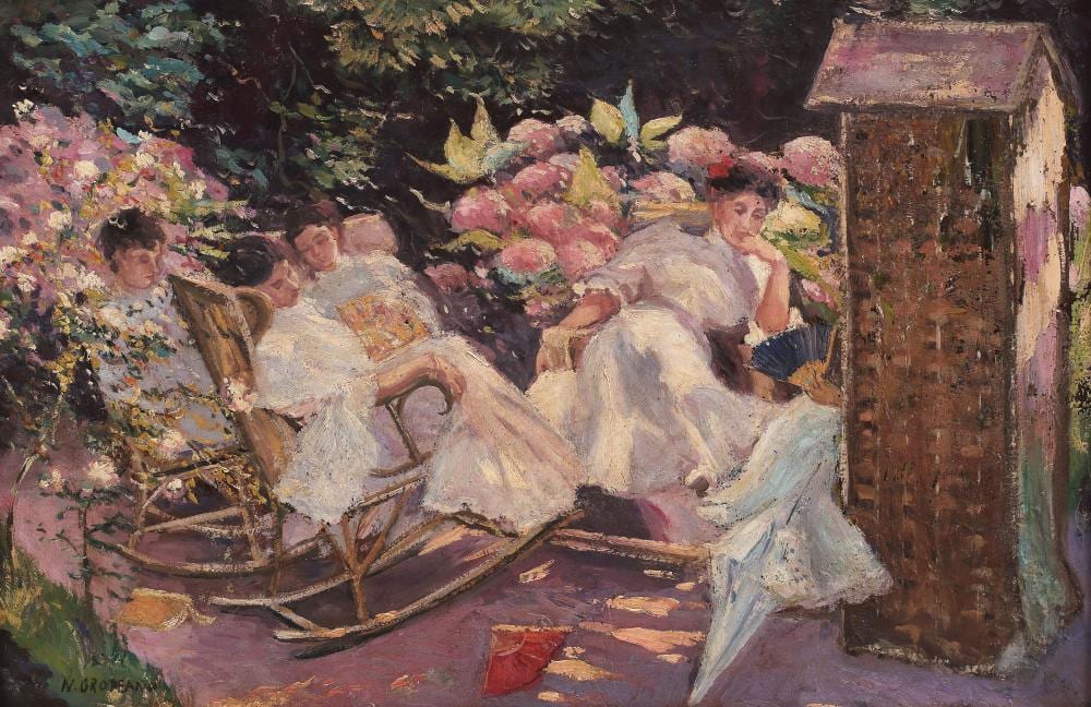 nicolae gropeanu the garden with hydrangeas · A10 by Artmark · 2021-06-15 Nicolae Gropeanu comparable auction result: nicolae gropeanu the garden with hydrangeas