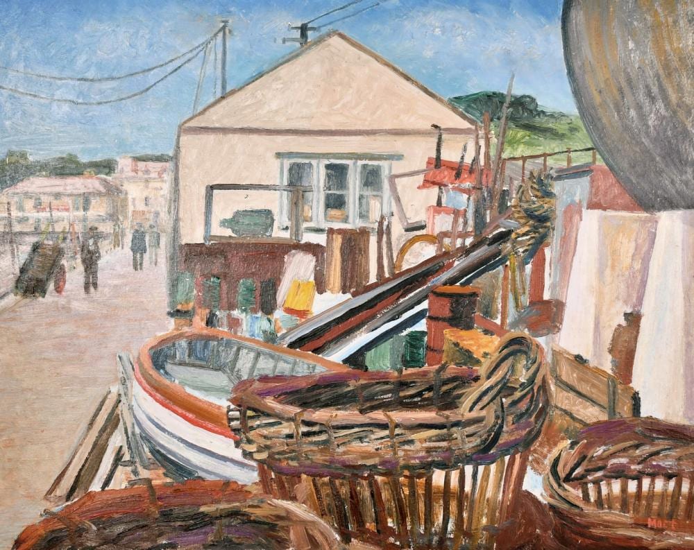 Marjorie Mort comparable auction result: marjorie mort 1906 1988 british newlyn 1959 oil on board signed 16 x 20 41 x 51 cm