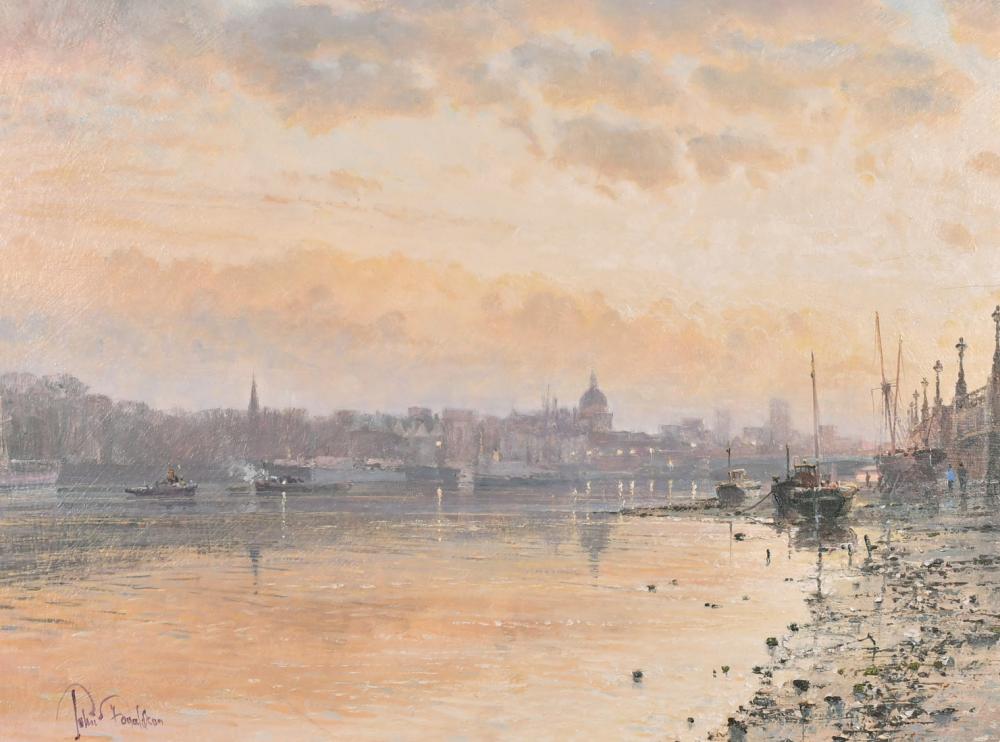John (1737) Donaldson comparable auction result: john donaldson b 1945 british dawn over st pauls oil on canvas signed 18 x 24 46 x 61 cm provenan