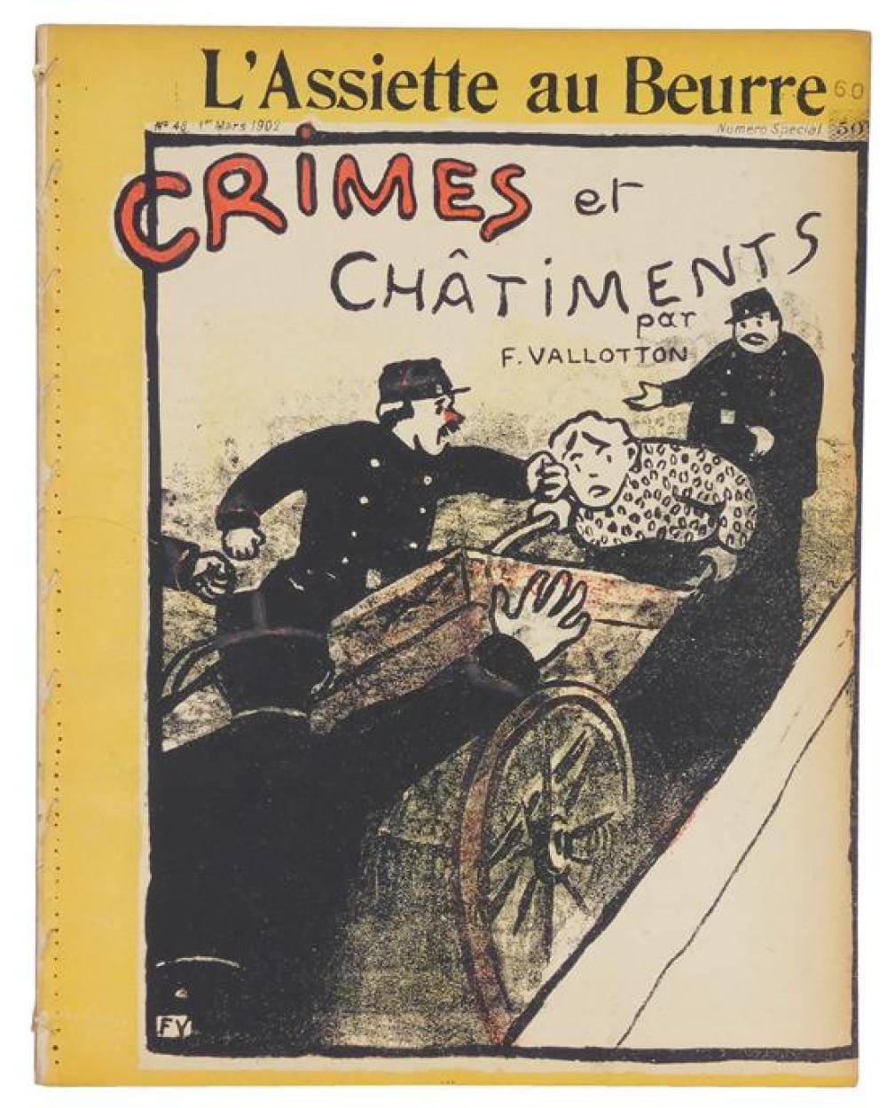 Felix Valloton comparable auction result: felix valloton switzerland france 1865 1925 crimes et chatiments lithographs 16 1902 valloton georg 55 78 p 62 94 ed