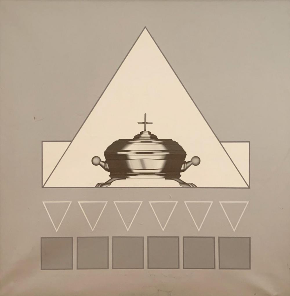 Franco Dellerba comparable auction result: franco dellerba 1949 senza titolo acrilico su tela cm 100x100 sul r
