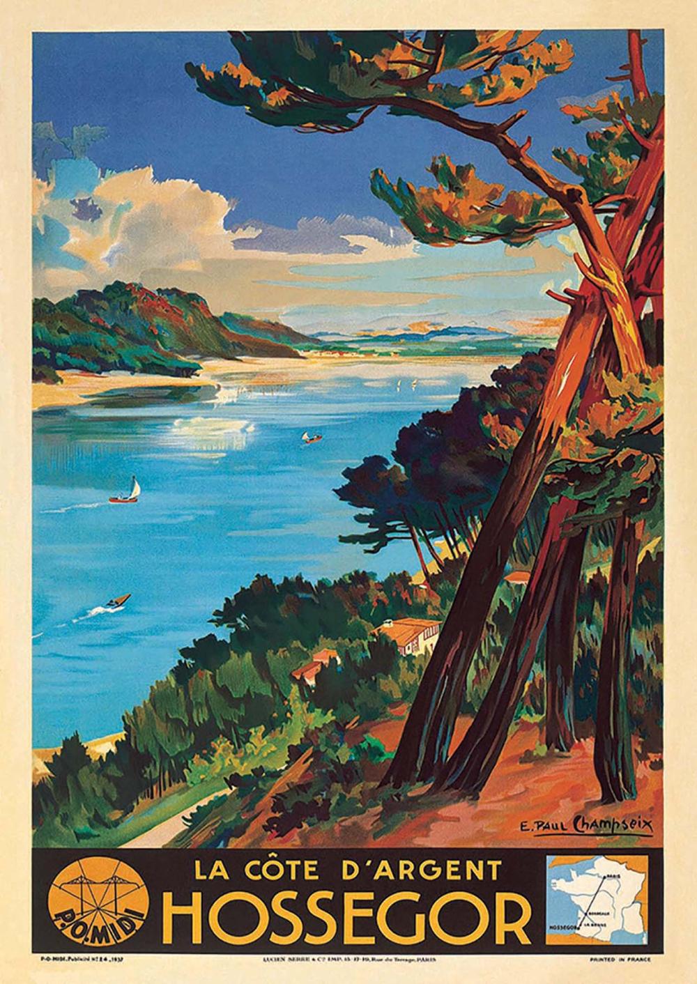 hossegor 1937 · Mirabaud-Mercier · 2021-07-07 E. Paul Champseix comparable auction result: hossegor 1937