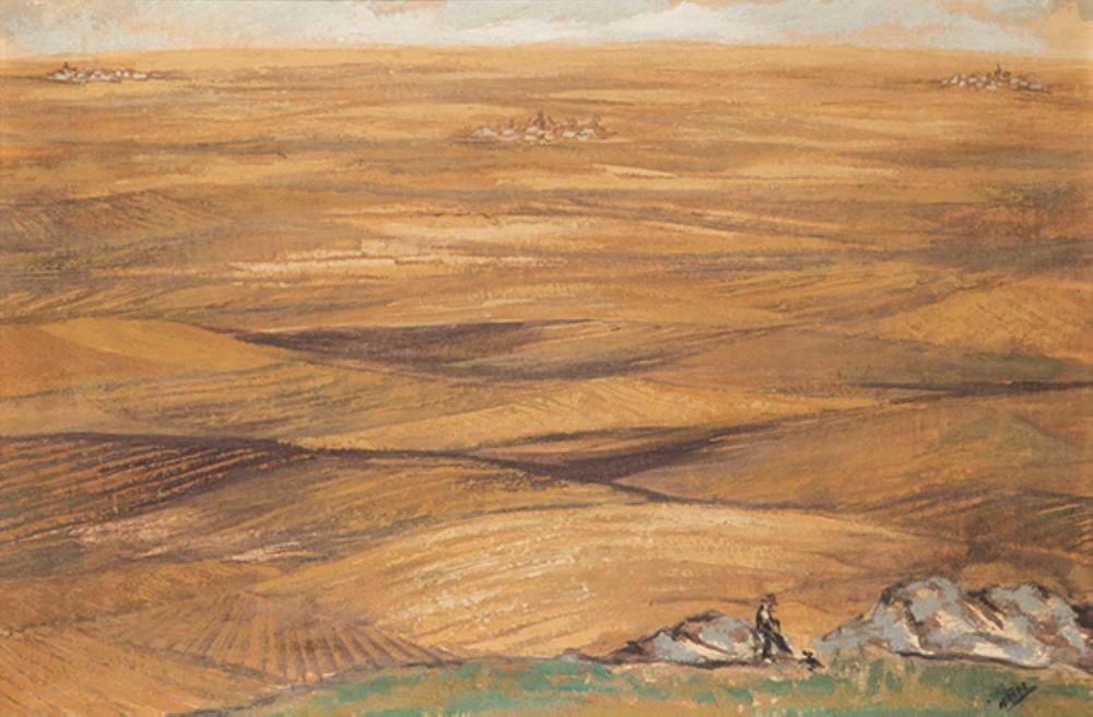 Francisco (1911) Arias comparable auction result: francisco arias landscape with character