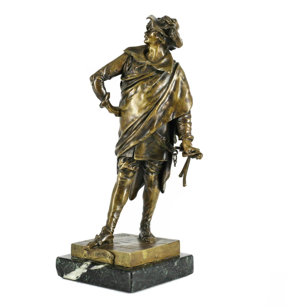Emile Louis Picault Bronze Sculpture Don Cesar De Bazan sold by Taylor & Harris, lot 610 — auction record photograph