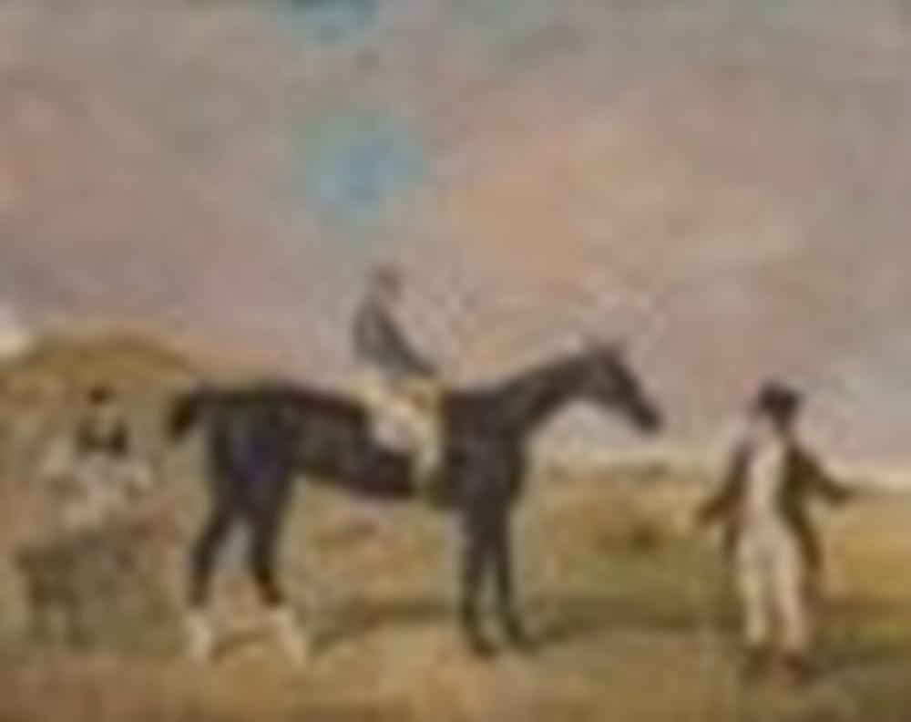 Benjamin Marshall comparable auction result: ben marshall 1768 1835 bravura an iron grey filly with james robinson