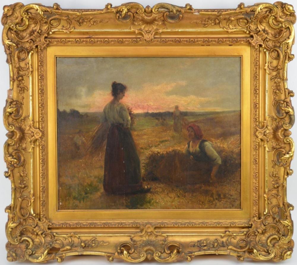 Georges François Paul Laugée comparable auction result: georges laug e french 1853 1937 oil on canvas woman in wheat field 18 1 4 x 22 inches