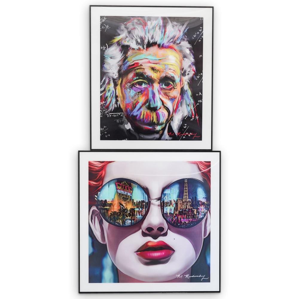 Marc Rudinsky comparable auction result: 2pc marc rudinsky 3 d lenticular hologram art