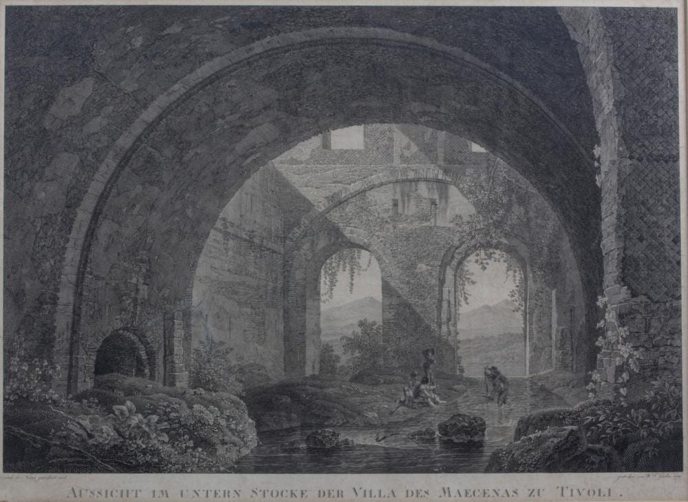 Wilhelm Friedrich Gmelin comparable auction result: wilhelm friedrich gmelin 1760 1820 aussicht im unteren stock der villa des maecenas in tivoli 1796
